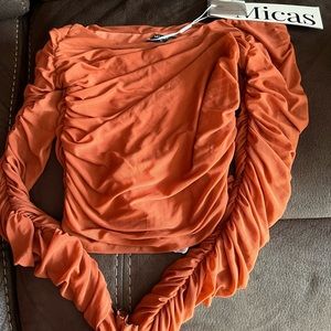 Body con rust stretch size medium shirt brand new with tags